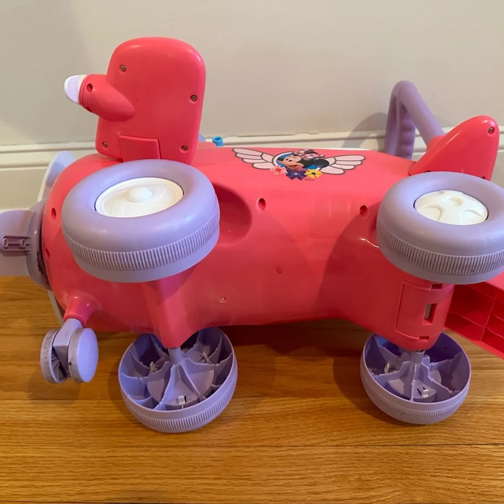 Deluxe Minnie Mouse Plane Activity Ride-On Toy Car with Lights and Sounds